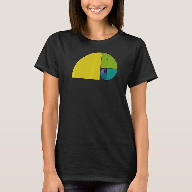 Golden Ratio Elephant Fibonacci Spiral 2 Fläkt Rol T Shirt (Framsida)