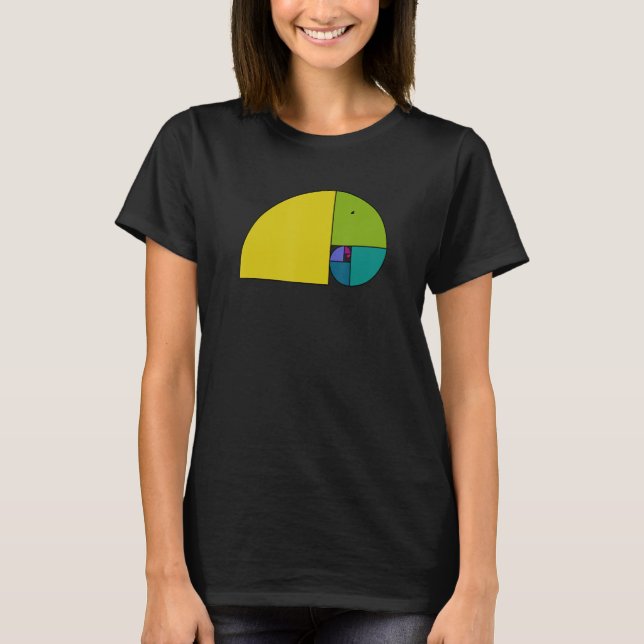Golden Ratio Elephant Fibonacci Spiral 2 Fläkt Rol T Shirt (Framsida)