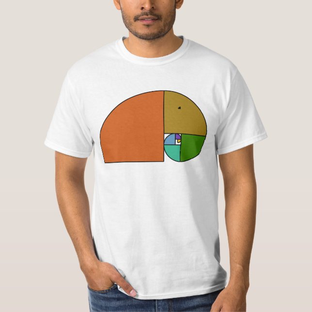 Golden Ratio Elephant - Fibonacci Spiral 2 T Shirt (Framsida)
