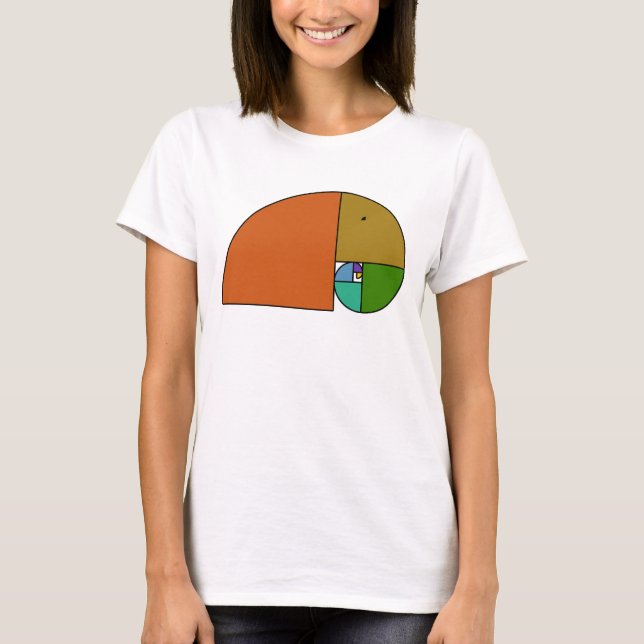 Golden Ratio Elephant - Fibonacci Spiral 2 T Shirt (Framsida)