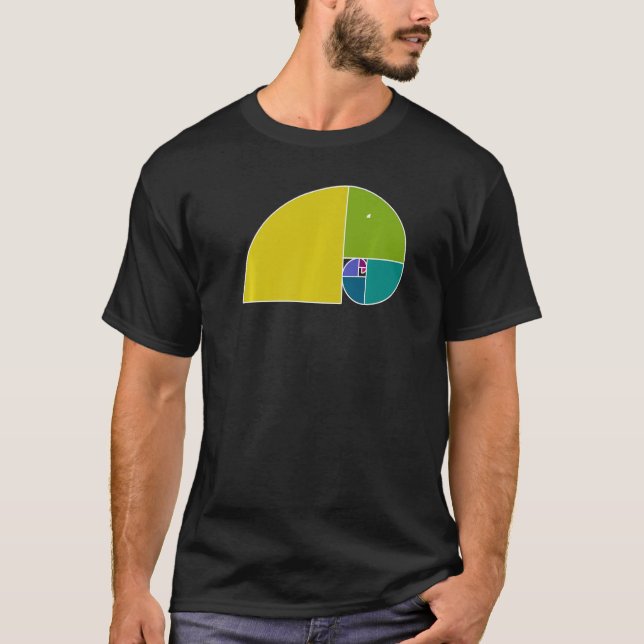 Golden Ratio Elephant Fibonacci Spiral 3 Fläkt Rol T Shirt (Framsida)