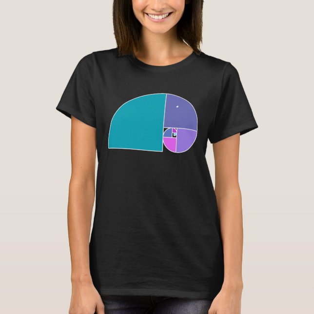 Golden Ratio Elephant - Fibonacci Spiral 3 T Shirt (Framsida)