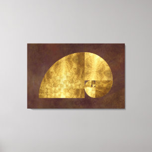 Golden Ratio, Fibonacci Spiral Canvastryck