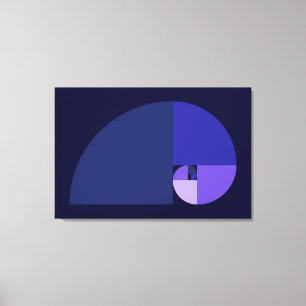 Golden Ratio, Fibonacci Spiral Canvastryck
