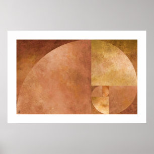 Golden Ratio, Fibonacci Spiral Poster