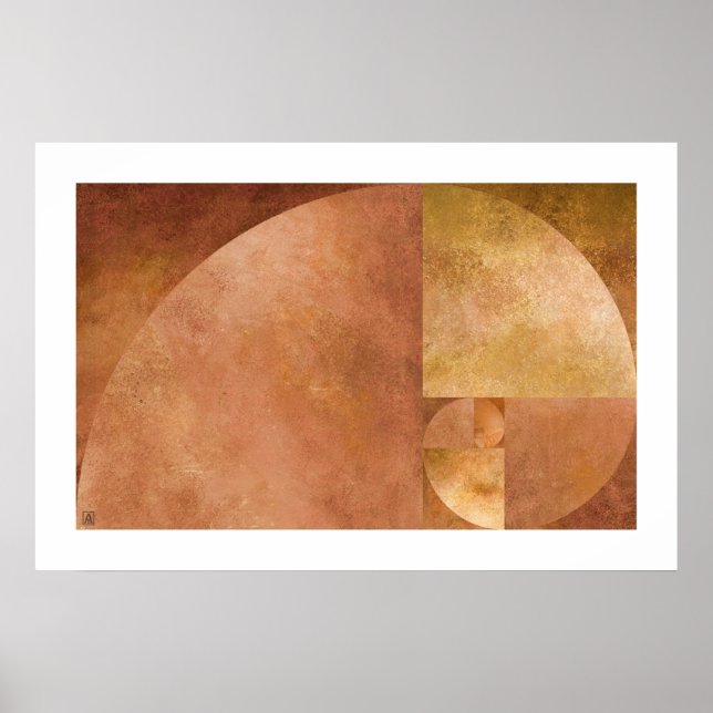 Golden Ratio, Fibonacci Spiral Poster (Framsidan)