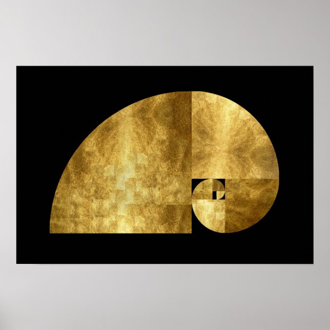 Golden Ratio, Fibonacci Spiral Poster (Framsidan)
