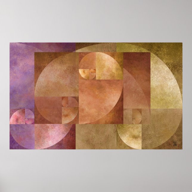 Golden Ratio, Fibonacci Spiral Poster (Framsidan)