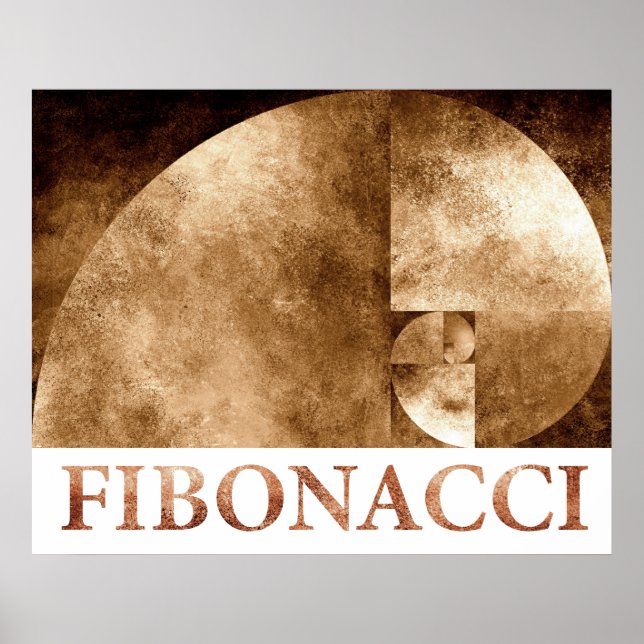Golden Ratio, Fibonacci Spiral Poster (Framsidan)