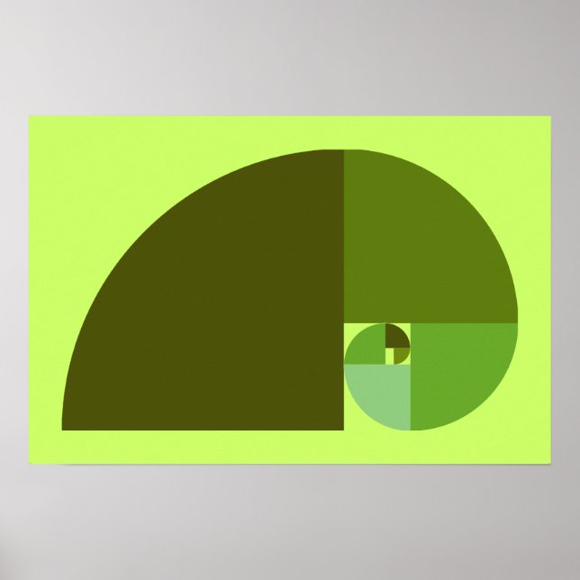 Golden Ratio, Fibonacci Spiral Poster (Framsidan)