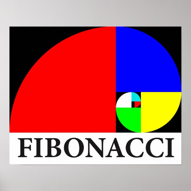 Golden Ratio, Fibonacci Spiral Poster (Framsidan)