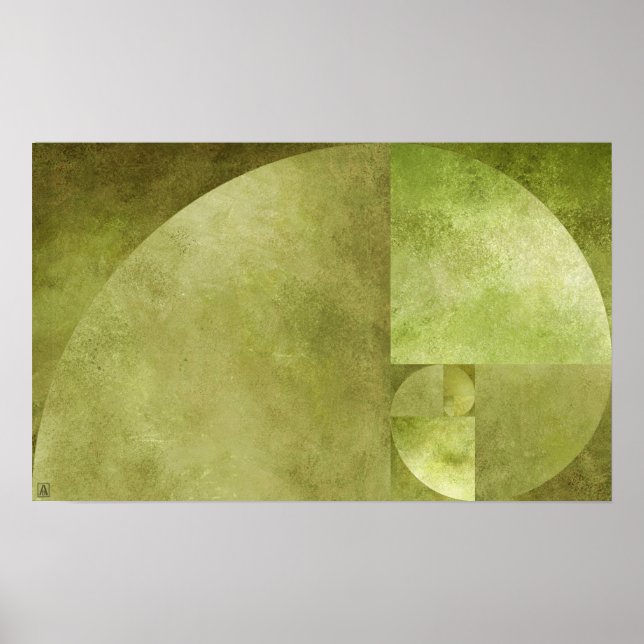 Golden Ratio, Fibonacci Spiral Poster (Framsidan)