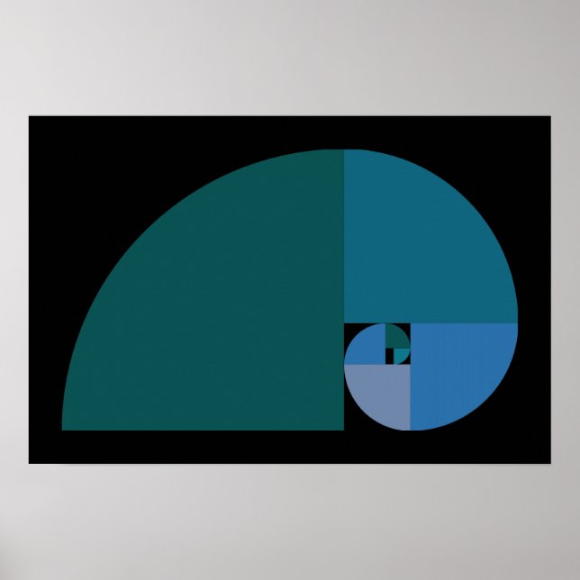 Golden Ratio, Fibonacci Spiral Poster (Framsidan)