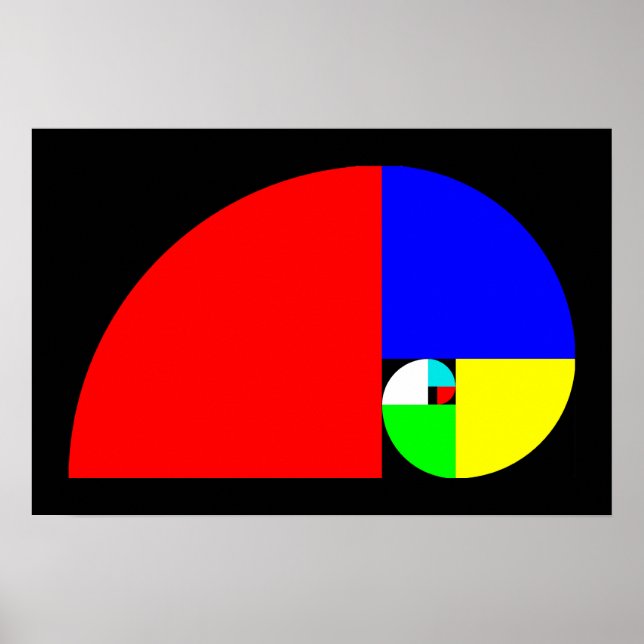 Golden Ratio, Fibonacci Spiral Poster (Framsidan)