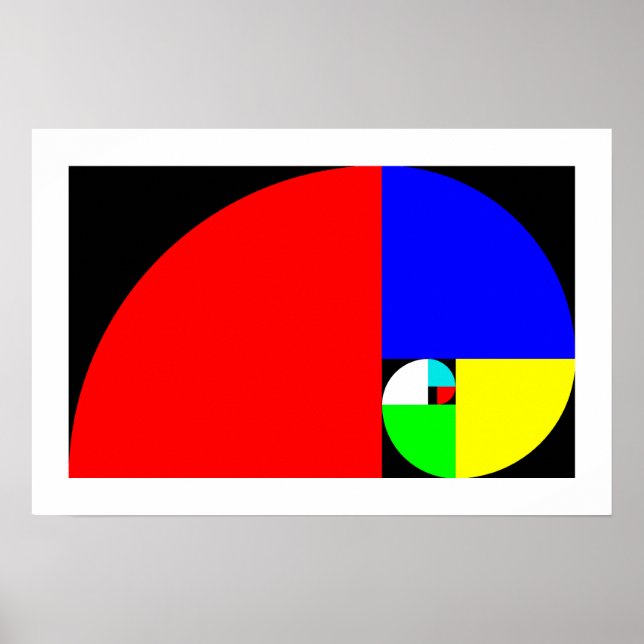 Golden Ratio, Fibonacci Spiral Poster (Framsidan)