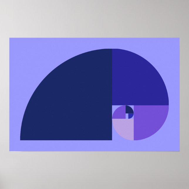 Golden Ratio, Fibonacci Spiral Poster (Framsidan)
