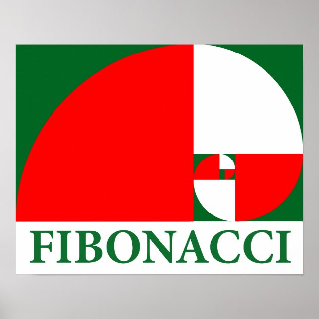 Golden Ratio, Fibonacci Spiral Poster (Framsidan)