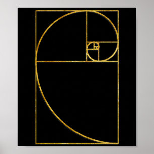 Golden Ratio Helig Fibonacci Spiral Poster