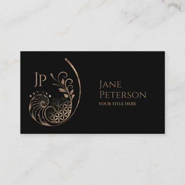 Golden Ratio - Livslängd - Helig Geometri Visitkort (Framsida)