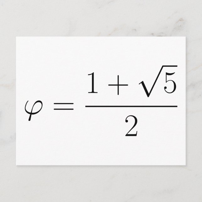 Golden ratio vykort (Framsida)