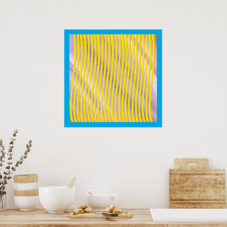Golden Ray's på rosa vågor Poster