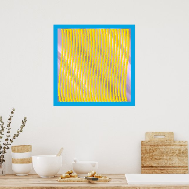 Golden Ray's på rosa vågor   Poster (Kök)