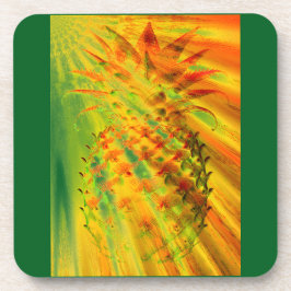 Golden Rays Passing Through A Large Pineapple Underlägg