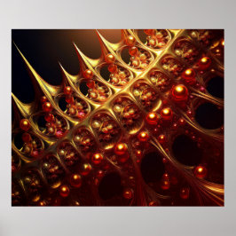 Golden Razor Vass Fractal Poster