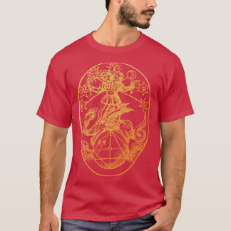 Golden Rebis Vintage Alchemy Illustration T Shirt