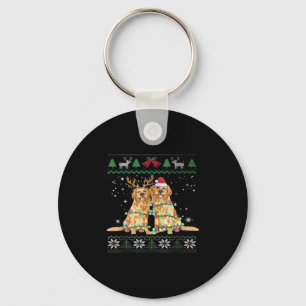 Golden Recever Ugly jul Hund Funny Christma Nyckelring