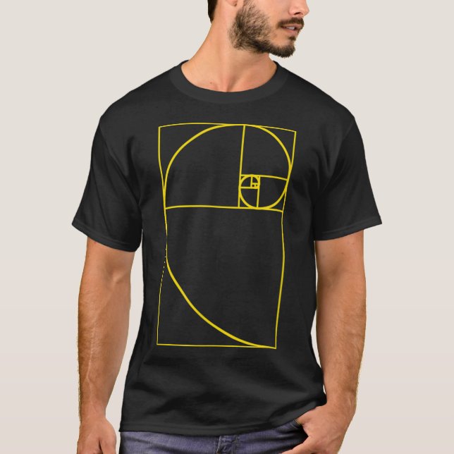 Golden Rectangle Ratio - Fibonacci Sequence - Geom T Shirt (Framsida)