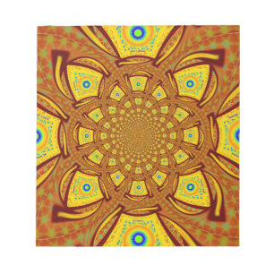 Golden Red African Asian Traditional färg Anteckningsblock