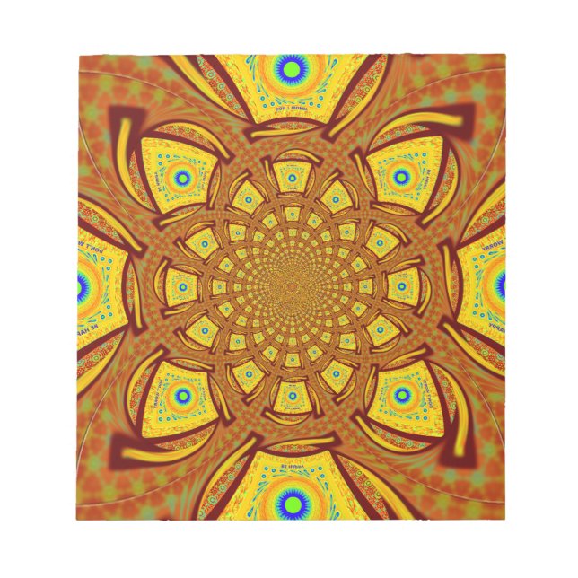 Golden Red African Asian Traditional färg Anteckningsblock (Framsida)