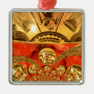 Golden Red African Tradition Julgransprydnad Metall