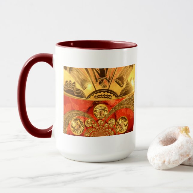 Golden Red African Tradition Mugg (Med munk)