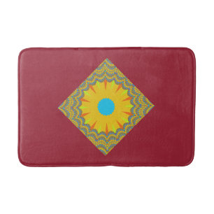 Golden Red African Traditional Bath Mats Badrumsmatta
