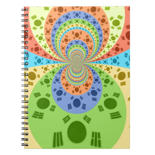 Golden Red African Traditional Färg Anteckningsbok (Framsidan)