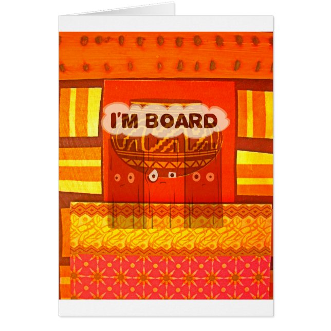 Golden Red African Traditional Färg Funny Am bor Hälsningskort (Framsidan)