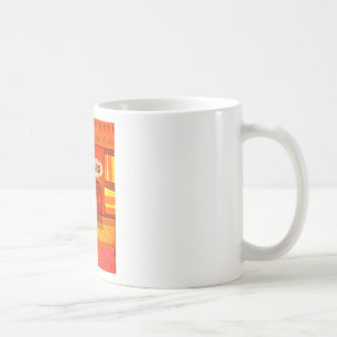 Golden Red African Traditional Färg Funny Am bor Kaffemugg