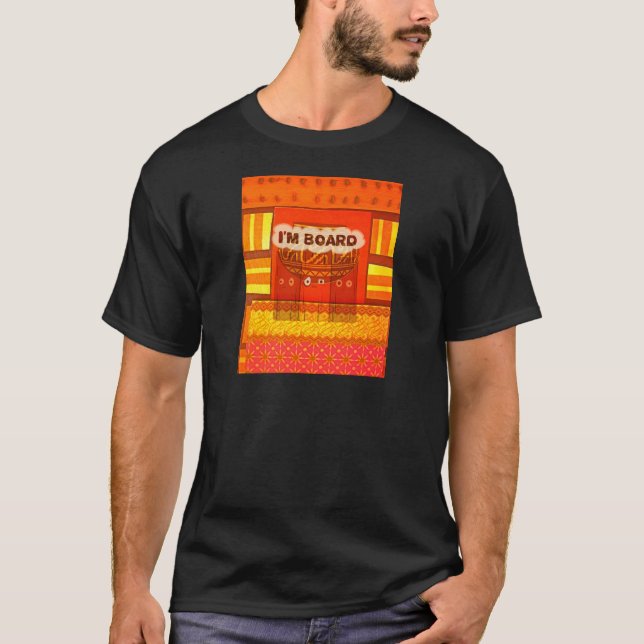 Golden Red African Traditional Färg Funny Am bor Tee (Framsida)