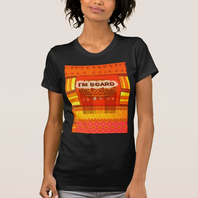Golden Red African Traditional Färg Roligt är uttr T-shirt (Framsida)