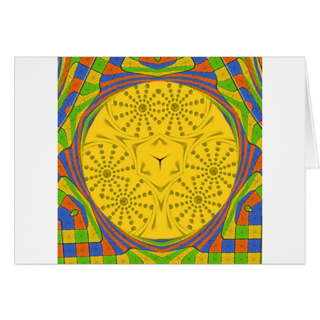 Golden Red Blue Grönt Royal Egyptian. Hälsningskort (Framsidan Horizontal)