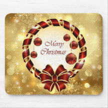 Golden & Red christmas WAN med Bow & Snowflake