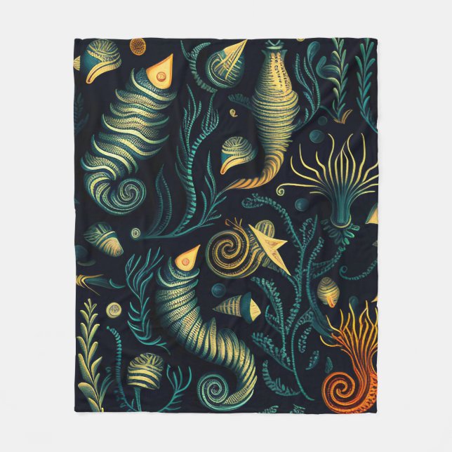 Golden Reefs Fleecefilt (Framsidan)
