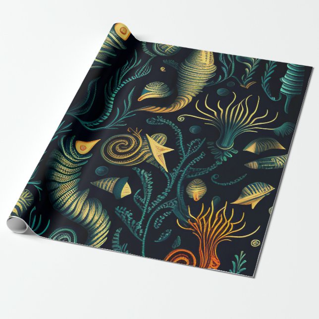 Golden Reefs Presentpapper (Utrullad)