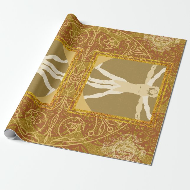 Golden Renaissance Presentpapper (Utrullad)
