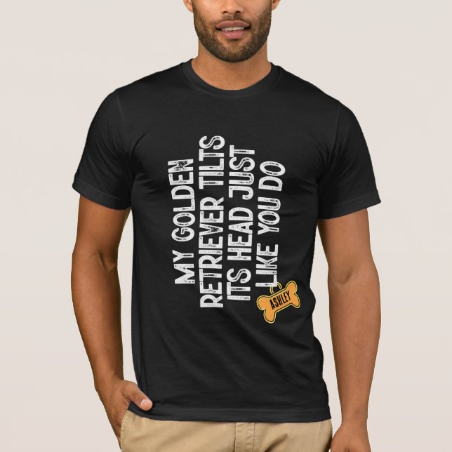 Golden Reparant Tlits huvud som du hund T Shirt (Framsida)