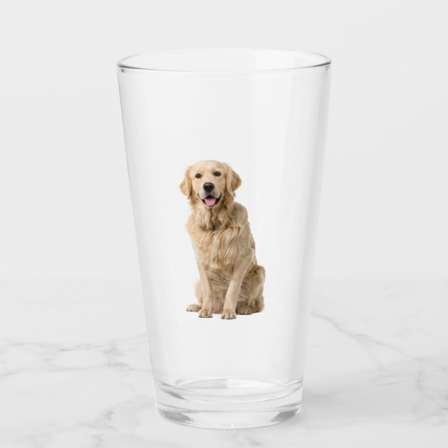 Golden Retirever Hund Pet Animal Glass Glaskopp (Framsida)
