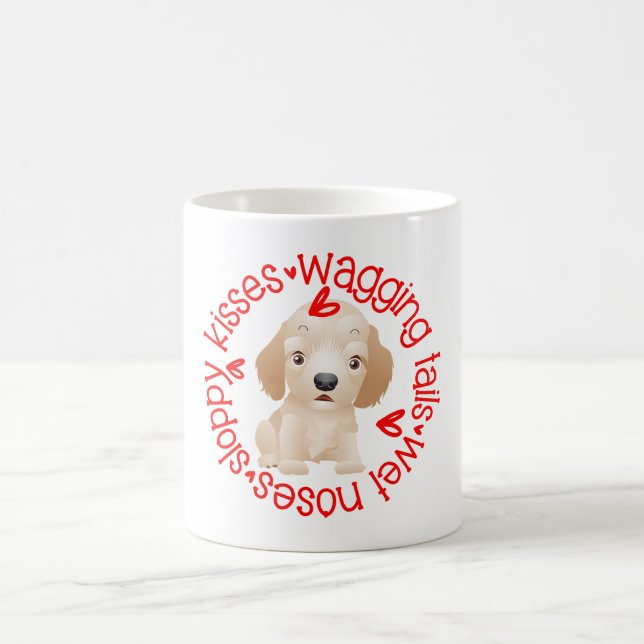 Golden Retreiver hund, slarviga kyssar Kaffemugg (Center)