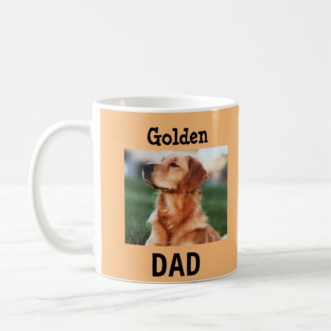 Golden Retricher i Golden Pappa Hund Kaffemugg (Vänster)